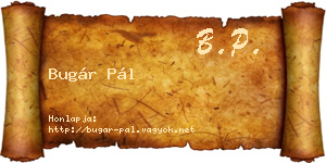 Bugár Pál névjegykártya