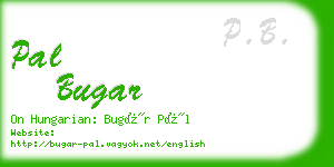 pal bugar business card